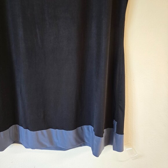 Dotti Black SS Mini Dress Scoop Neck Grey Trim Med/Lge? - Picture 4 of 16